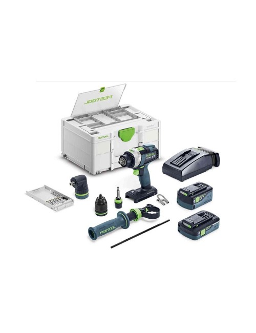 FESTOOL PERCEUSE-VISSEUSE À PERCUSSION SANS FIL QUADRIVE TPC 18/4 5,0/4,0 I-SET