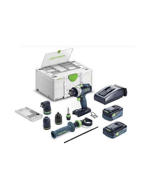 FESTOOL PERCEUSE-VISSEUSE À PERCUSSION SANS FIL QUADRIVE TPC 18/4 5,0/4,0 I-SET/XL