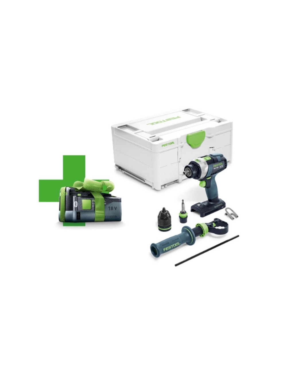 FESTOOL PERCEUSE-VISSEUSE À PERCUSSION SANS FIL QUADRIVE TPC 18/4 I-BASIC-5,0