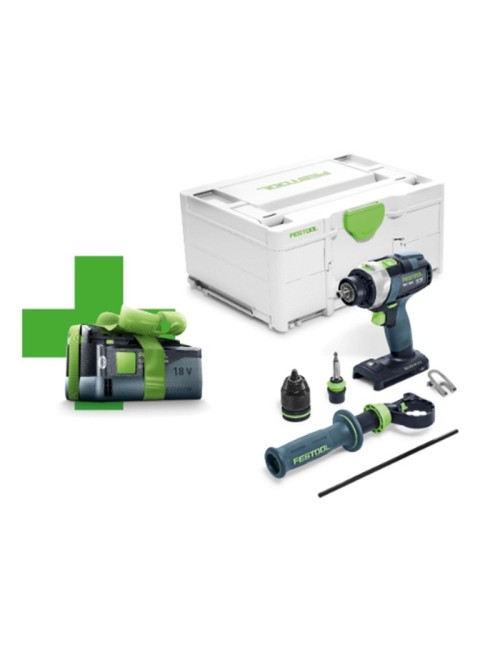 FESTOOL PERCEUSE-VISSEUSE À PERCUSSION SANS FIL QUADRIVE TPC 18/4 I-BASIC-5,0