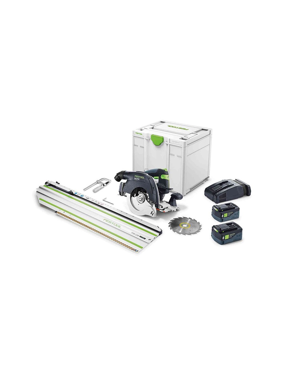 FESTOOL SCIE CIRCULAIRE À CAPOT BASCULANT SANS FIL HKC 55 5,0 EBI-SET-FSK 420