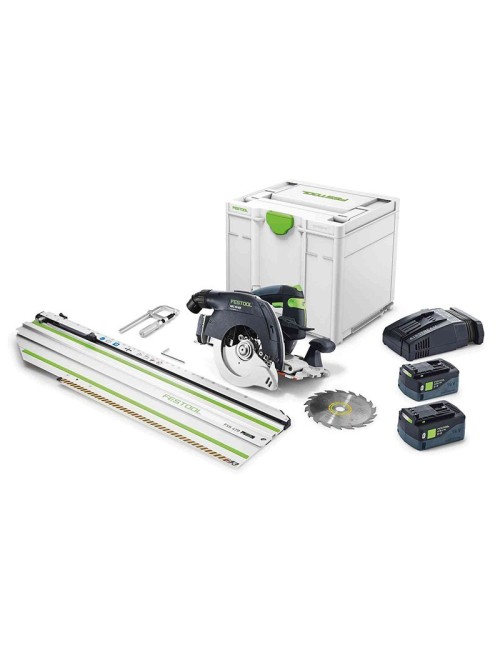 FESTOOL SCIE CIRCULAIRE À CAPOT BASCULANT SANS FIL HKC 55 5,0 EBI-SET-FSK 420