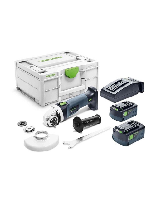 FESTOOL MEULEUSE D'ANGLE SANS FIL AGC 18-125 5,0 EBI-PLUS