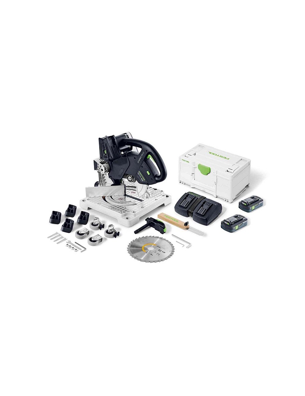 FESTOOL SCIE À ONGLETS SANS FIL SYMMETRIC SYMC 70 4,0 EBI-PLUS