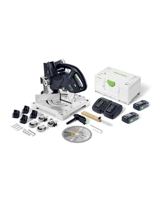 FESTOOL SCIE À ONGLETS SANS FIL SYMMETRIC SYMC 70 4,0 EBI-PLUS